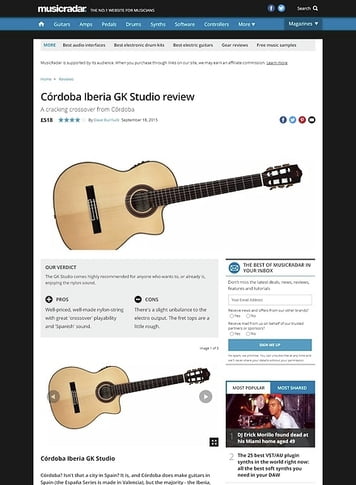 MusicRadar.com Cordoba Iberia GK Studio MusicRadar.com Cordoba Iberia GK Studio