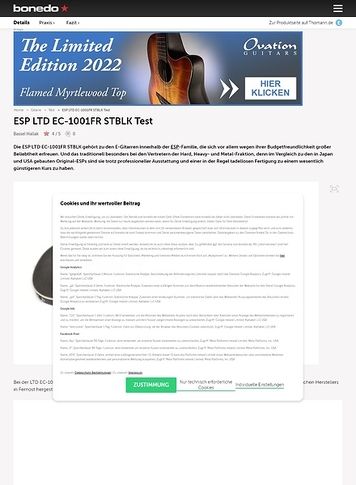 Bonedo.de ESP LTD EC-1001FR STBLK Bonedo.de ESP LTD EC-1001FR STBLK