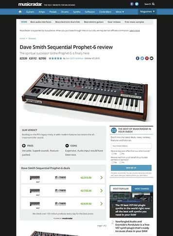 MusicRadar.com Dave Smith Sequential Prophet-6 MusicRadar.com Dave Smith Sequential Prophet-6
