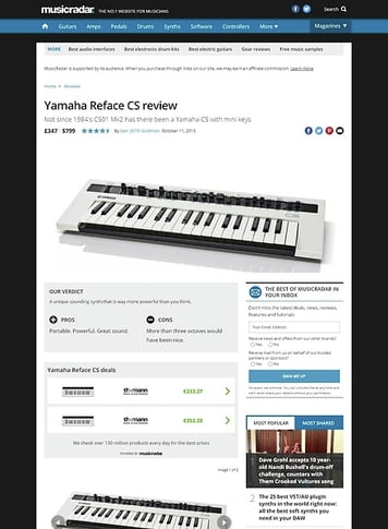 MusicRadar.com Yamaha Reface CS MusicRadar.com Yamaha Reface CS