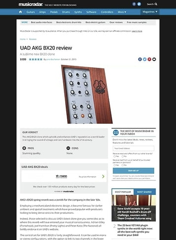 MusicRadar.com UAD AKG BX20 MusicRadar.com UAD AKG BX20