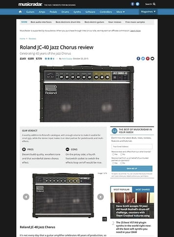 MusicRadar.com Roland JC-40 Jazz Chorus MusicRadar.com Roland JC-40 Jazz Chorus