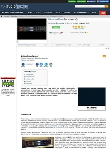 Audiofanzine.com Dangerous Music Compressor Audiofanzine.com Dangerous Music Compressor