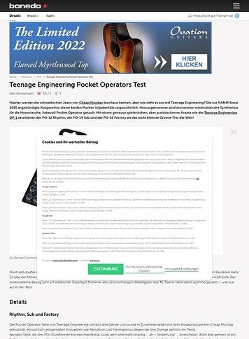Bonedo.de Teenage Engineering Pocket Operators Bonedo.de Teenage Engineering Pocket Operators
