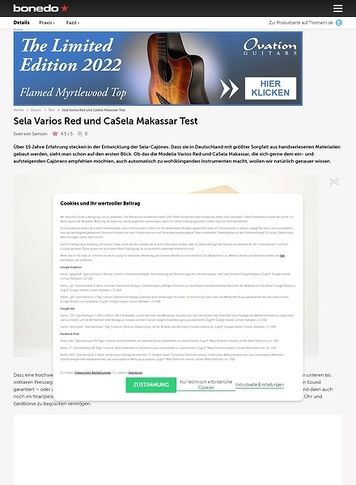 Bonedo.de Sela Varios Red und CaSela Makassar Bonedo.de Sela Varios Red und CaSela Makassar