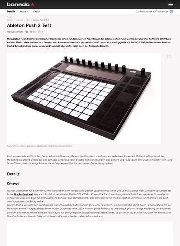 Bonedo.de Ableton Push 2 Bonedo.de Ableton Push 2