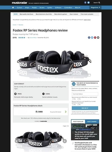 MusicRadar.com Fostex RP Series Headphones MusicRadar.com Fostex RP Series Headphones