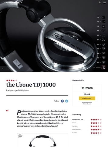 Kopfhoerer.de the t.bone TDJ 1000 Kopfhoerer.de the t.bone TDJ 1000