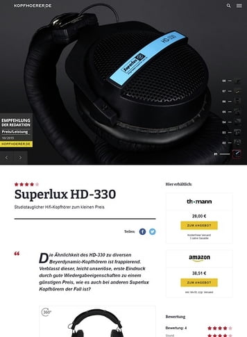 Kopfhoerer.de Superlux HD-330 Kopfhoerer.de Superlux HD-330
