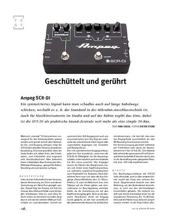 Gitarre & Bass Ampeg SCR-DI, Bass-DI & -Preamp Gitarre & Bass Ampeg SCR-DI, Bass-DI & -Preamp