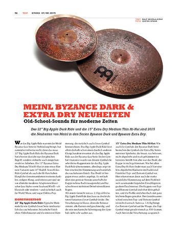 Sticks Meinl Byzance Dark & Extra Dry Neuheiten Sticks Meinl Byzance Dark & Extra Dry Neuheiten