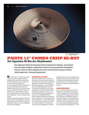 Sticks Paiste 12" Combo Crisp Hi-Hat Sticks Paiste 12" Combo Crisp Hi-Hat