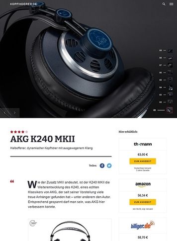Kopfhoerer.de AKG K-240 MKII Kopfhoerer.de AKG K-240 MKII