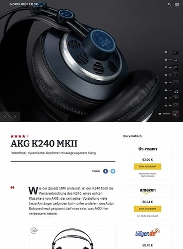 Kopfhoerer.de AKG K-240 MKII Kopfhoerer.de AKG K-240 MKII