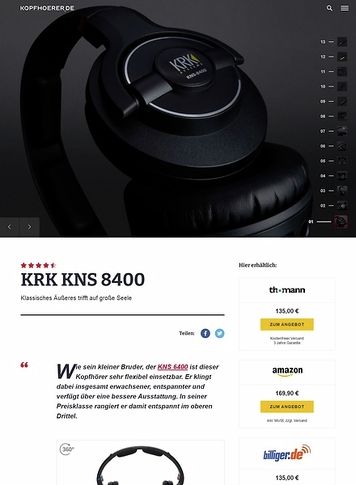 Kopfhoerer.de KRK KNS 8400 Kopfhoerer.de KRK KNS 8400
