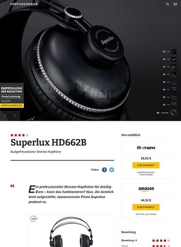 Kopfhoerer.de Superlux HD-662 B Kopfhoerer.de Superlux HD-662 B