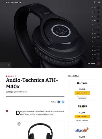 Kopfhoerer.de Audio-Technica ATH-M40 X Kopfhoerer.de Audio-Technica ATH-M40 X