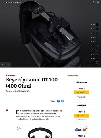Kopfhoerer.de Beyerdynamic DT-100/400-B Kopfhoerer.de Beyerdynamic DT-100/400-B
