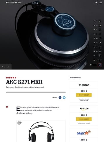 Kopfhoerer.de AKG K-271 MKII Kopfhoerer.de AKG K-271 MKII