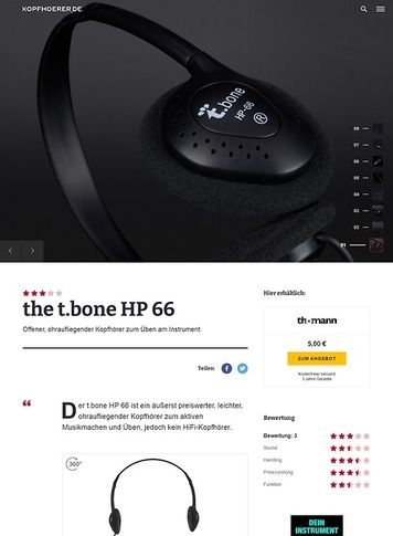 Kopfhoerer.de the t.bone HP 66 Kopfhoerer.de the t.bone HP 66
