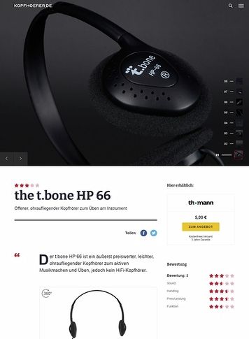 Kopfhoerer.de the t.bone HP 66 Kopfhoerer.de the t.bone HP 66