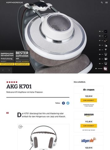 Kopfhoerer.de AKG K-701 Kopfhoerer.de AKG K-701