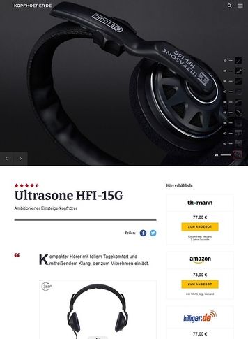 Kopfhoerer.de Ultrasone HFI-15G Kopfhoerer.de Ultrasone HFI-15G