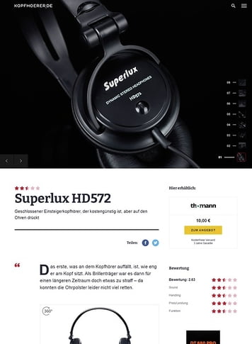 Kopfhoerer.de Superlux HD 572 Kopfhoerer.de Superlux HD 572