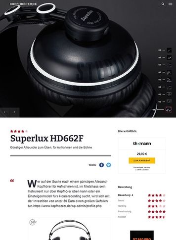 Kopfhoerer.de Superlux HD-662 F Kopfhoerer.de Superlux HD-662 F