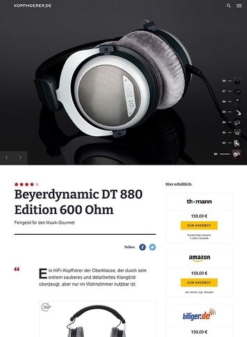Kopfhoerer.de Beyerdynamic DT-880 Edition 600 Ohms Kopfhoerer.de Beyerdynamic DT-880 Edition 600 Ohms