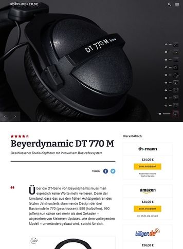 Kopfhoerer.de Beyerdynamic DT-770 M Kopfhoerer.de Beyerdynamic DT-770 M