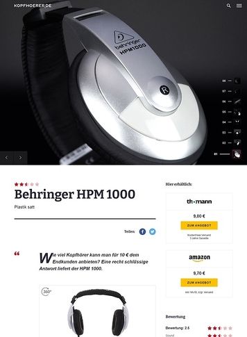 Kopfhoerer.de Behringer HPM1000 Kopfhoerer.de Behringer HPM1000