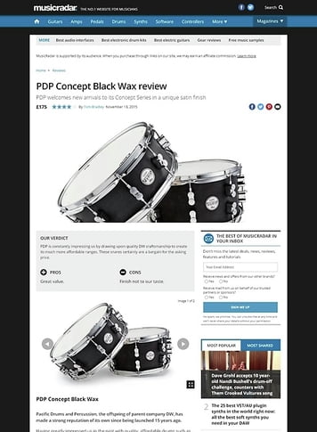 MusicRadar.com PDP Concept Black Wax MusicRadar.com PDP Concept Black Wax