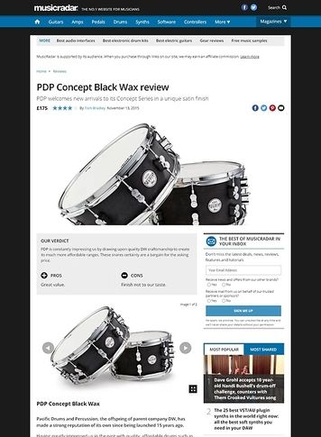MusicRadar.com PDP Concept Black Wax MusicRadar.com PDP Concept Black Wax