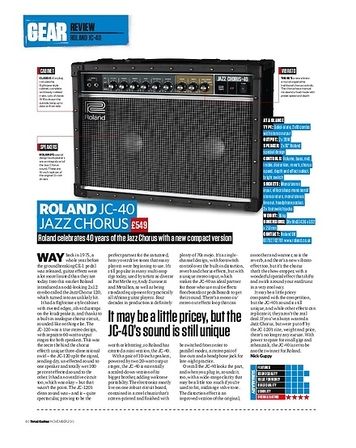 Total Guitar Roland JC-40 Jazz Chorus Total Guitar Roland JC-40 Jazz Chorus