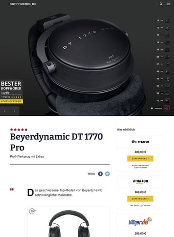Kopfhoerer.de Beyerdynamic DT-1770 Pro 250 Ohm Kopfhoerer.de Beyerdynamic DT-1770 Pro 250 Ohm