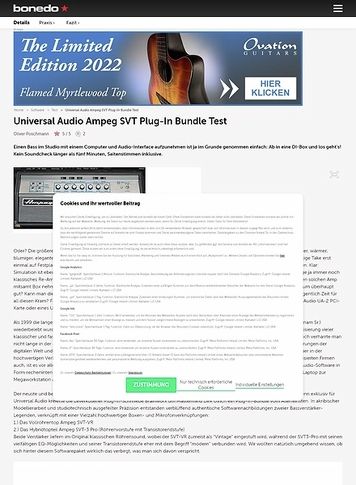 Bonedo.de Universal Audio Ampeg SVT Plug-In Bundle Bonedo.de Universal Audio Ampeg SVT Plug-In Bundle