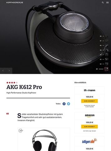 Kopfhoerer.de AKG K-612 Pro Kopfhoerer.de AKG K-612 Pro