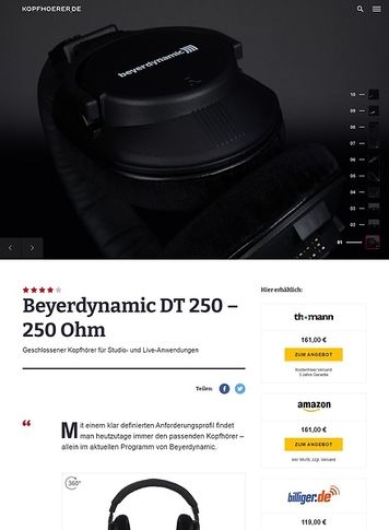 Kopfhoerer.de Beyerdynamic DT-250/250 Kopfhoerer.de Beyerdynamic DT-250/250