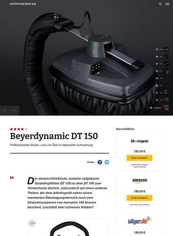 Kopfhoerer.de Beyerdynamic DT-150 Kopfhoerer.de Beyerdynamic DT-150