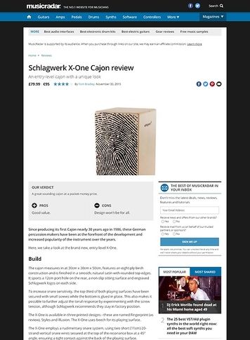 MusicRadar.com Schlagwerk X-One Cajon MusicRadar.com Schlagwerk X-One Cajon