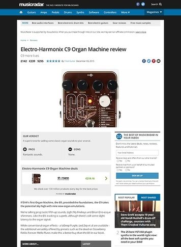MusicRadar.com Electro-Harmonix C9 Organ Machine MusicRadar.com Electro-Harmonix C9 Organ Machine
