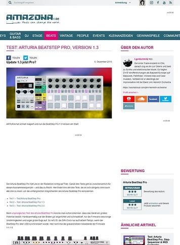 Amazona.de Test: Arturia BeatStep Pro, Version 1.3 Amazona.de Test: Arturia BeatStep Pro, Version 1.3