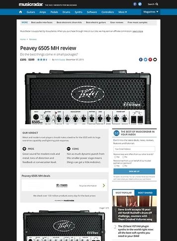 MusicRadar.com Peavey 6505 MH MusicRadar.com Peavey 6505 MH
