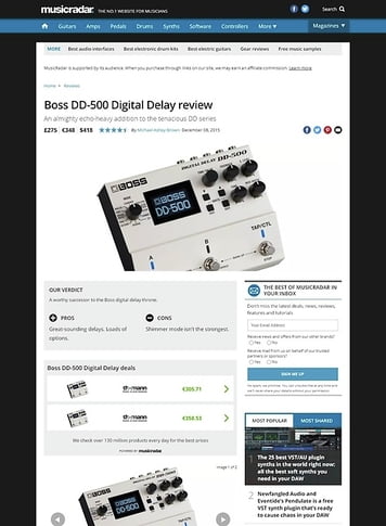 MusicRadar.com Boss DD-500 Digital Delay MusicRadar.com Boss DD-500 Digital Delay