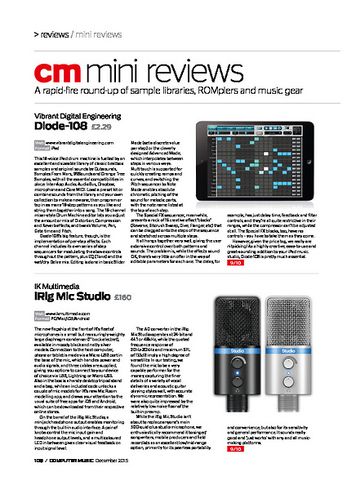 Computer Music IK Multimedia iRig Mic Studio Computer Music IK Multimedia iRig Mic Studio
