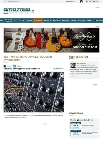 Amazona.de Test: Marienberg Devices, Modular-Synthesizer Amazona.de Test: Marienberg Devices, Modular-Synthesizer