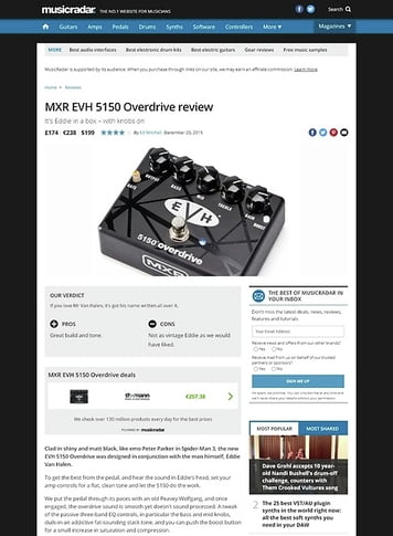 MusicRadar.com MXR EVH 5150 Overdrive MusicRadar.com MXR EVH 5150 Overdrive