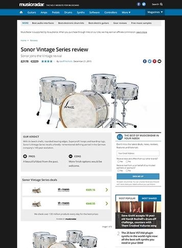 MusicRadar.com Sonor Vintage Series MusicRadar.com Sonor Vintage Series