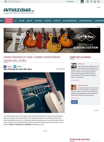 Amazona.de Special: Marktübersicht Röhrencombos bis 500,- Euro Amazona.de Special: Marktübersicht Röhrencombos bis 500,- Euro